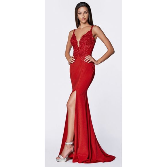 Red Velvi Size XS Side slit dress - Picture 1 of 2